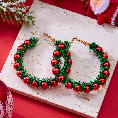 Boucles d'oreilles pendantes de Noël