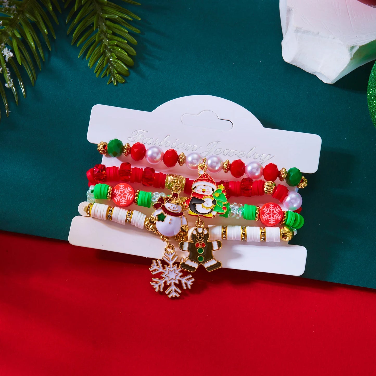 Ensemble de 4 bracelets de Noël