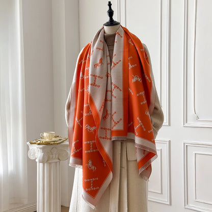 Châle d'hiver en cachemire