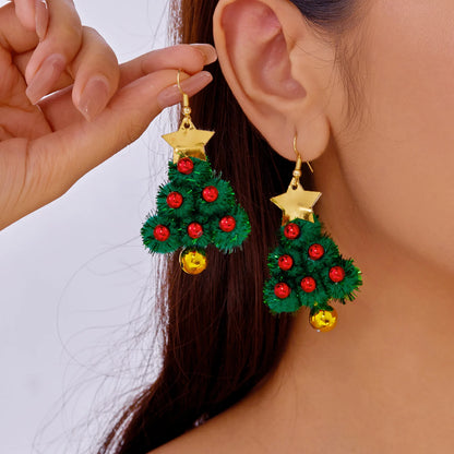 Boucles d'oreilles pendantes de Noël