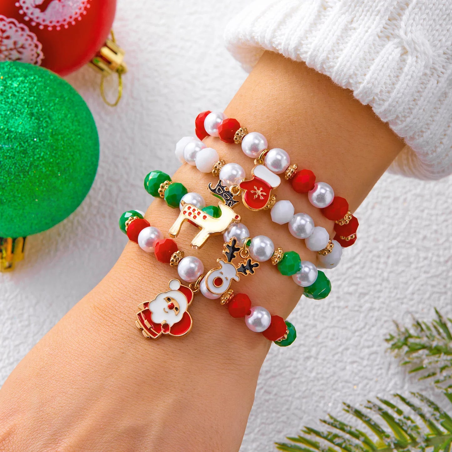 Ensemble de 4 bracelets de Noël