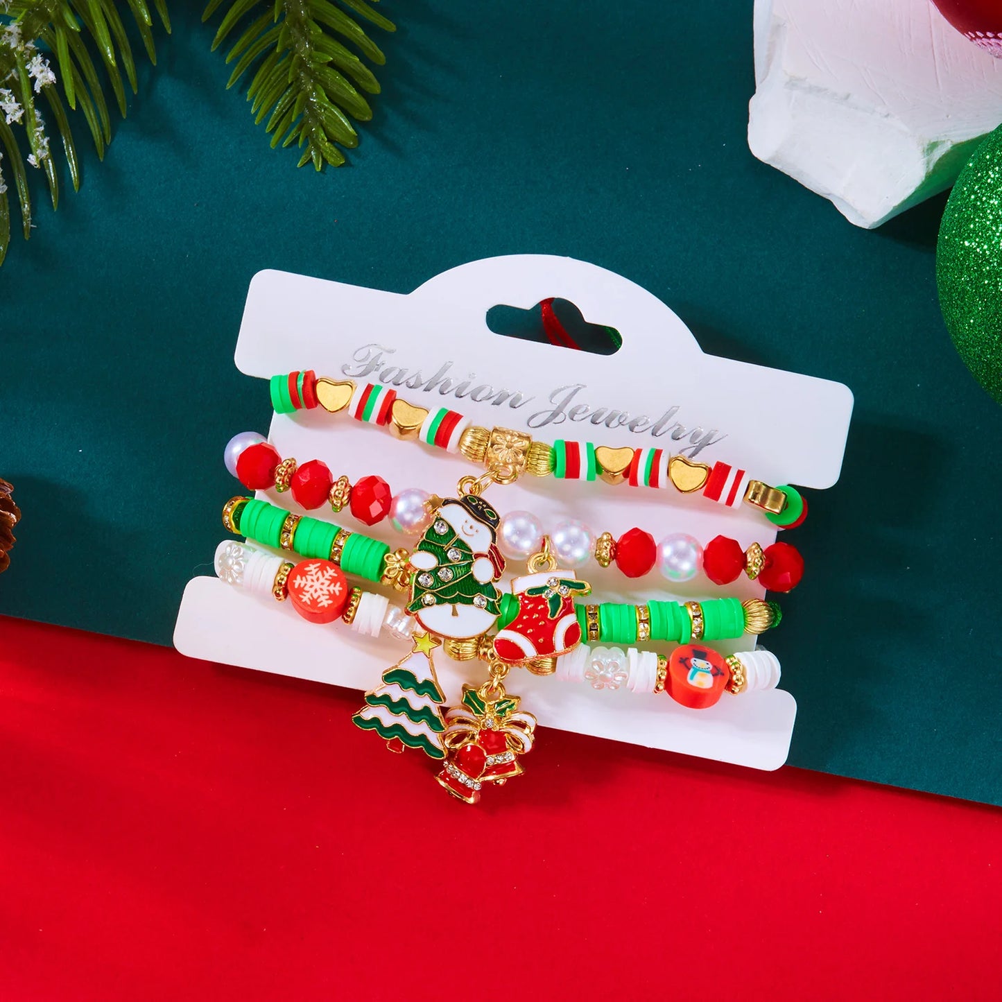 Ensemble de 4 bracelets de Noël