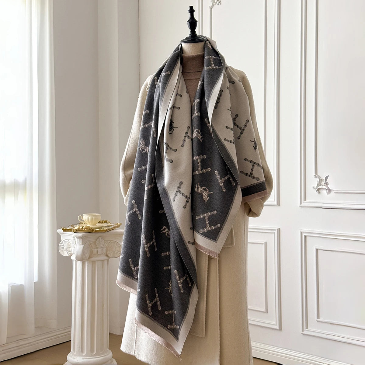 Châle d'hiver en cachemire