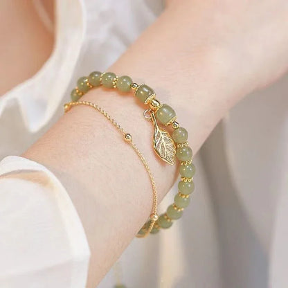 Bracelet en jade vert style chinois