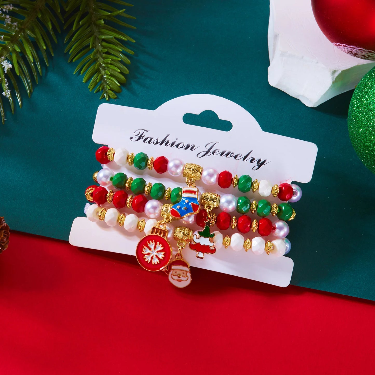 Ensemble de 4 bracelets de Noël